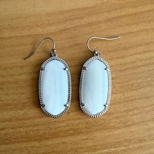 Kendra Scott Silver and White Earrings